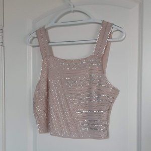 Miss Selfridge Beaded Crop Top NWOT